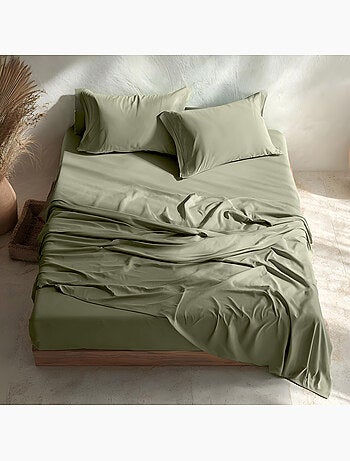 Parure de draps 100% coton, unie - Gamusi.