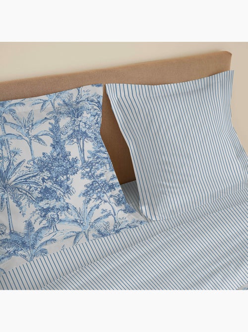 Parure de draps 4 pièces – 100% coton – 57 fils/cm² – ADAMA - Kiabi Parure de draps 4 pièces – 100% coton – 57 fils/cm² – ADAMA - Kiabi
