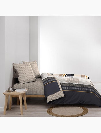 Parure de draps 4 pièces réversible – 100 % coton – Imprimé 42 fils/cm² Roméo