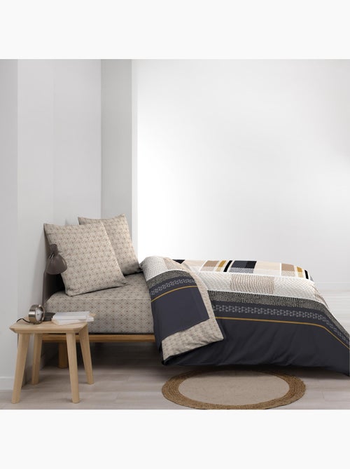 Parure de draps 4 pièces réversible – 100 % coton – Imprimé 42 fils/cm² Roméo - Kiabi