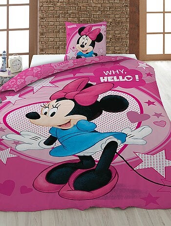 Parure de draps 'Disney' 1 personne - 2 pièces : 1 housse de couette + 1 taie d'oreiller