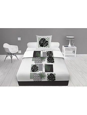 Parure de draps en coton PALMERA, par Soleil d'ocre avec 1 taie d'oreiller