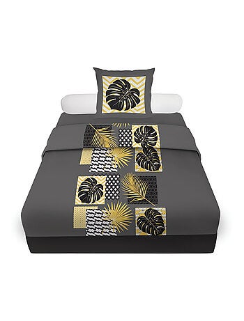 Parure de draps en coton PALMERA, par Soleil d'ocre avec 1 taie d'oreiller