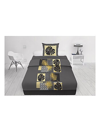 Parure de draps en coton PALMERA, par Soleil d'ocre avec 1 taie d'oreiller