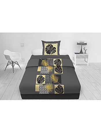 Parure de draps en coton PALMERA, par Soleil d'ocre avec 1 taie d'oreiller