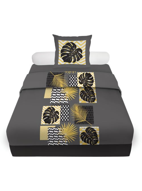 Parure de draps en coton PALMERA, par Soleil d'ocre avec 1 taie d'oreiller - Kiabi