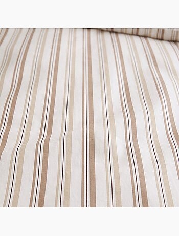 Parure de housse de couette 100% coton avec taie(s) d’oreiller, fines rayures - gamusi.