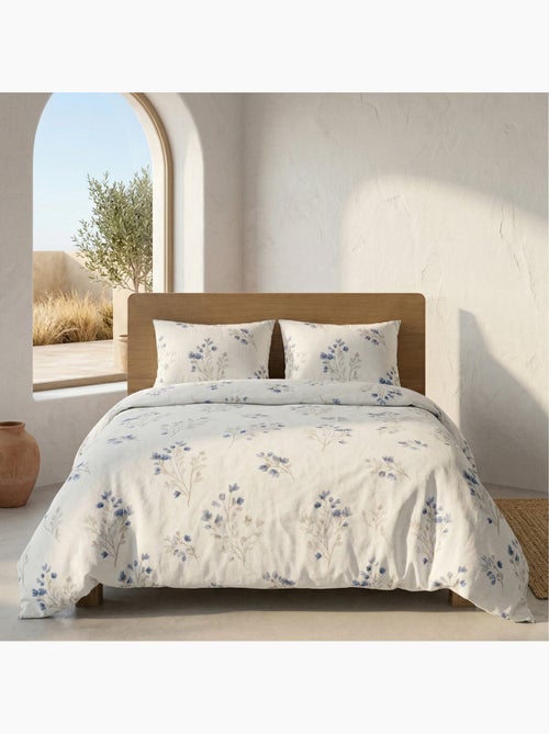 Parure de housse de couette 100% coton motif floral, taie d'oreiller incluse - Gamusi - Kiabi Parure de housse de couette 100% coton motif floral, taie d'oreiller incluse - Gamusi - Kiabi