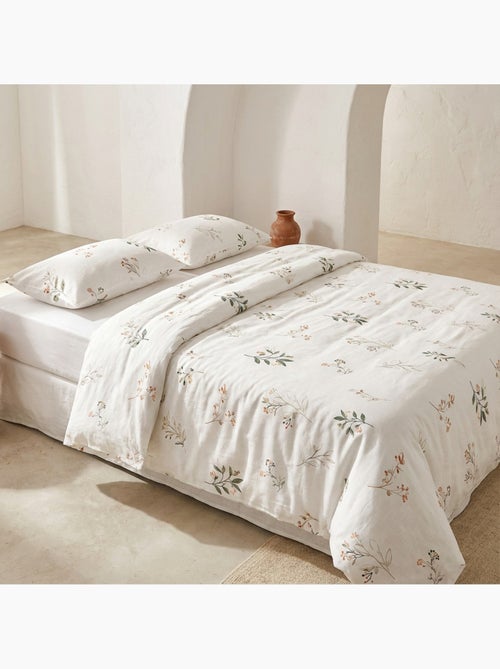 Parure de housse de couette 100% coton motif floral, taie d'oreiller incluse - Gamusi - Kiabi Parure de housse de couette 100% coton motif floral, taie d'oreiller incluse - Gamusi - Kiabi