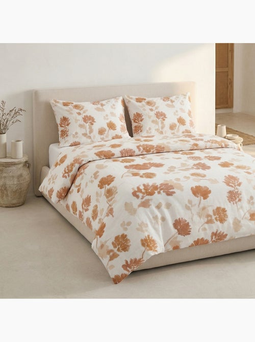 Parure de housse de couette 100% coton motif floral, taie d'oreiller incluse - Gamusi - Kiabi Parure de housse de couette 100% coton motif floral, taie d'oreiller incluse - Gamusi - Kiabi