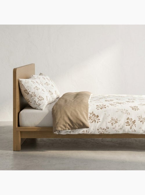 Parure de housse de couette 100% coton motif floral, taie d'oreiller incluse - Gamusi - Kiabi