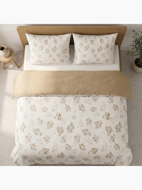 Parure de housse de couette 100% coton motif floral, taie d'oreiller incluse - Gamusi - Kiabi