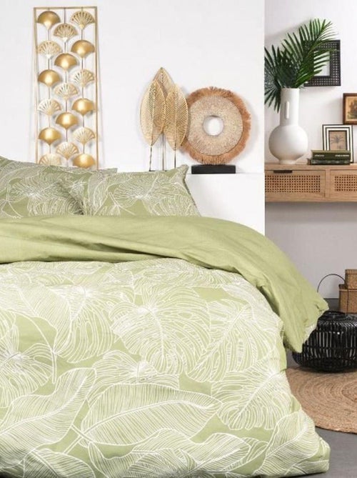 Parure de lit - 240 x 220 cm - coton imprimé - TODAY - Kiabi
