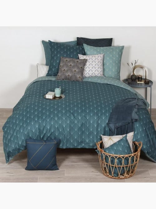 Parure de lit - azsy - gatsby géométrique - 240x220 cm - microfibre - imprimé bleu - Kiabi Parure de lit - azsy - gatsby géométrique - 240x220 cm - microfibre - imprimé bleu - Kiabi