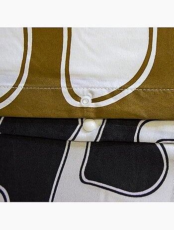 Parure de lit microfibre scandinave réversible - 3 pièces