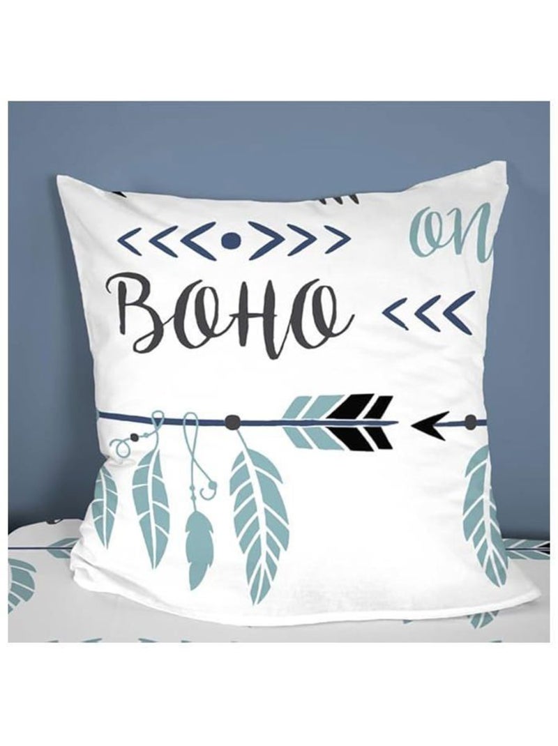 Parure de lit - cote deco - 220x240 cm - microfibre - bohème - oeko-tex standard 100 Blanc - Kiabi