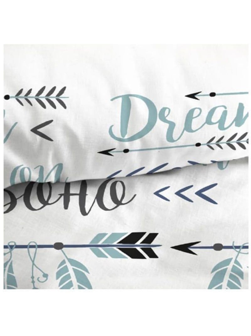 Parure de lit - cote deco - 220x240 cm - microfibre - bohème - oeko-tex standard 100 Blanc - Kiabi