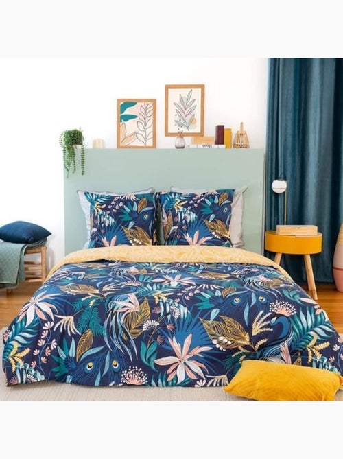 Parure de lit - côte deco - 260x240cm - 100% coton - motif feuilles tropicales - 2 taies - Kiabi Parure de lit - côte deco - 260x240cm - 100% coton - motif feuilles tropicales - 2 taies - Kiabi
