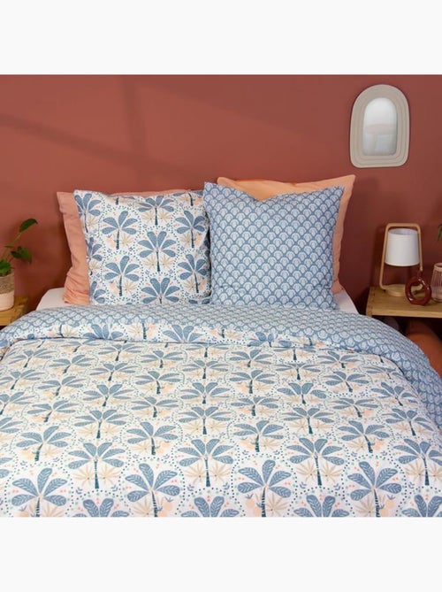 Parure de lit - côté déco - fleuris & géométriques - 220 x 240 cm - 100% coton - oeko-tex - Kiabi Parure de lit - côté déco - fleuris & géométriques - 220 x 240 cm - 100% coton - oeko-tex - Kiabi