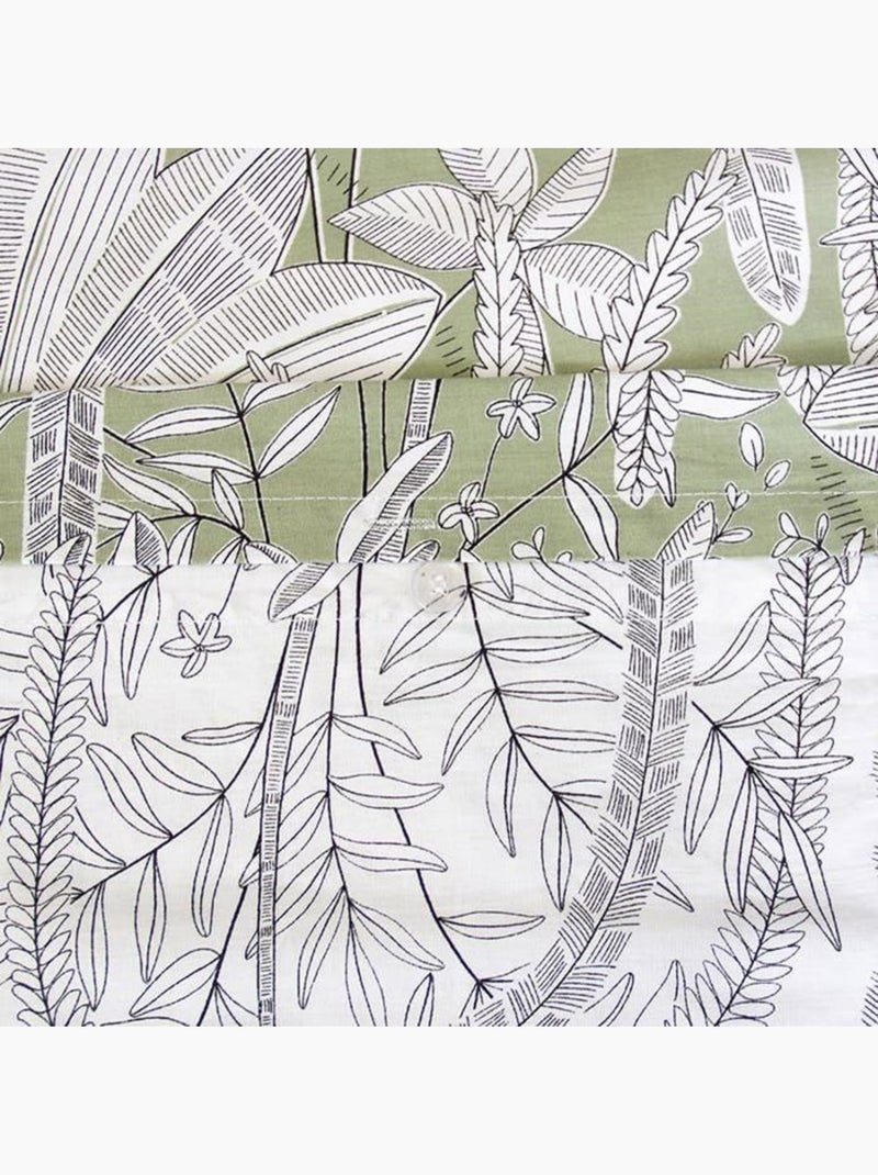 Parure de lit - côté déco - floral et tropical vert - 220x240 cm - 100% coton - motif végétal vert Vert - Kiabi