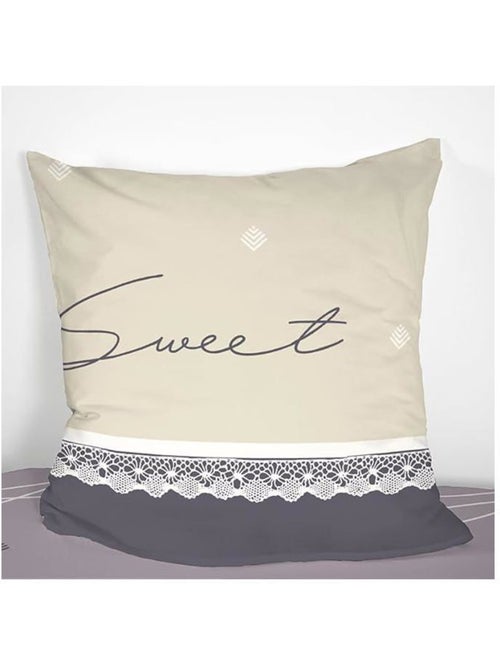 Parure de lit - cote deco - géométrique - 220x240 cm - 2 taies 63x63 cm - microfibre - Kiabi