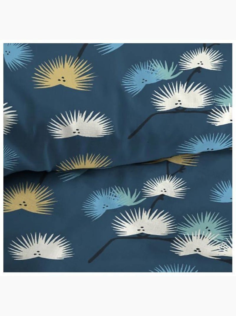 Parure de lit - cote deco - housse de couette 220x240 cm - 2 taies d'oreiller - microfibre - bleu Bleu - Kiabi