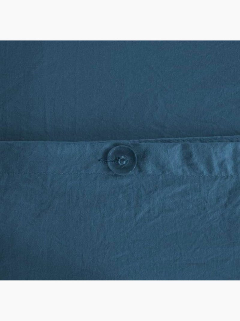 Parure de lit - côte deco - housse de couette 240x220 cm - 2 taies d'oreiller - microfibre - bleu Bleu - Kiabi