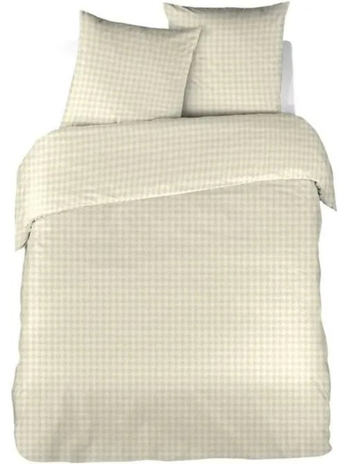 Parure de lit - cote deco - housse de couette 240x220 cm - microfibre - losange en relief - beige - Kiabi Parure de lit - cote deco - housse de couette 240x220 cm - microfibre - losange en relief - beige - Kiabi