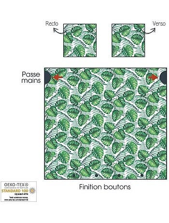 Parure de lit - cote deco - ibana - 100% coton - 240x220 cm - certifiée oeko-tex