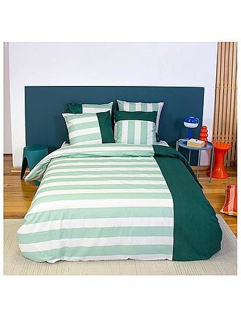 Parure de lit - côté déco - carreaux rouge & rose - 220 x 240 cm - 100% coton - 2 taies 63x63