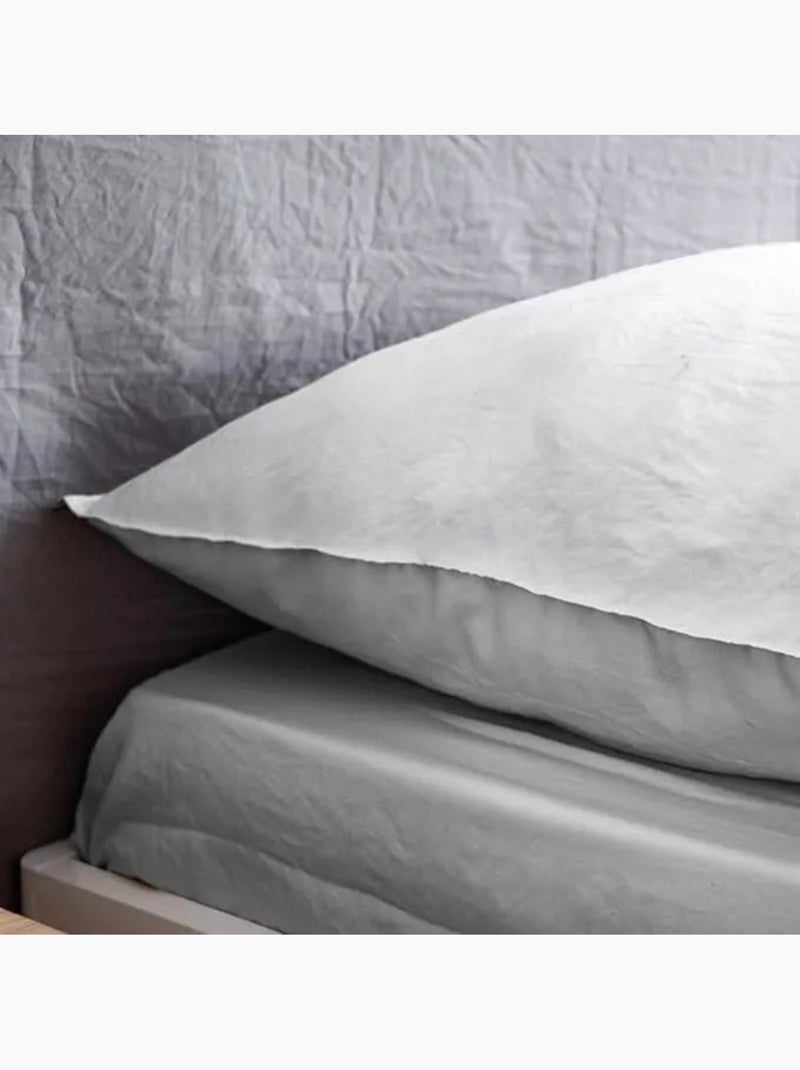 Parure de lit - cote deco - unie - 240x220 cm - microfibre - gris perle Gris perle - Kiabi