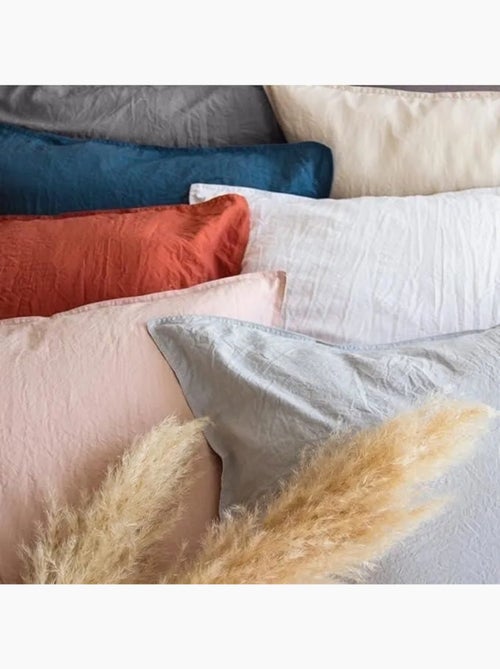 Parure de lit - cote deco - unie - 240x220 cm - microfibre - gris perle - Kiabi Parure de lit - cote deco - unie - 240x220 cm - microfibre - gris perle - Kiabi