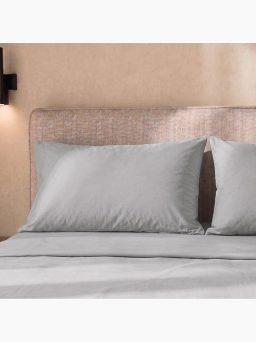 Parure de lit - coton percale 200 fils - the white stone - Kiabi