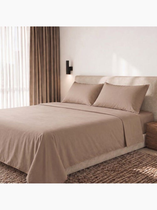 Parure de lit - coton percale 200 fils - the white stone - Kiabi