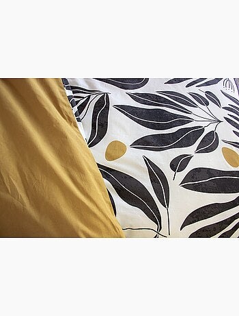 PARURE DE LIT - DESIGN GRAPHIQUE - 240x220 / Noir
