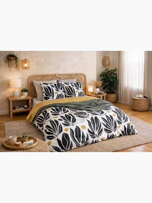 Parure de lit - design graphique - 240x220 / noir - Kiabi Parure de lit - design graphique - 240x220 / noir - Kiabi