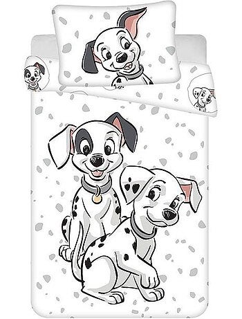Parure de lit - disney - 101 dalmatiens - housse de couette réversible - 100% coton - 100x135cm