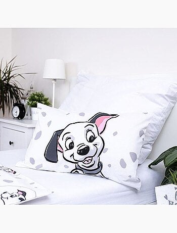 Parure de lit - disney - 101 dalmatiens - housse de couette réversible - 100% coton - 100x135cm