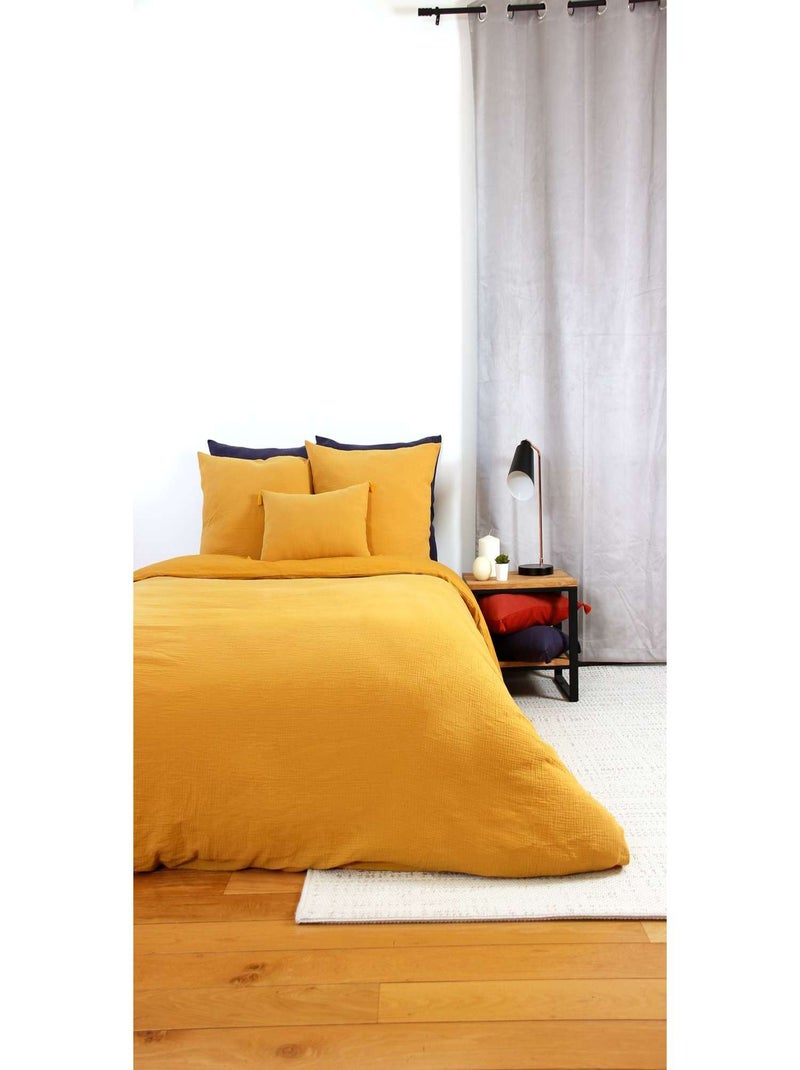 Parure de lit - Double gaze de coton Jaune - Kiabi