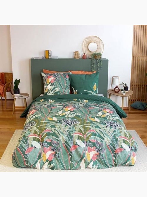 Parure de lit - housse de couette - 220x240 cm - 100% coton - imprimé fleuri - réversible - Kiabi Parure de lit - housse de couette - 220x240 cm - 100% coton - imprimé fleuri - réversible - Kiabi