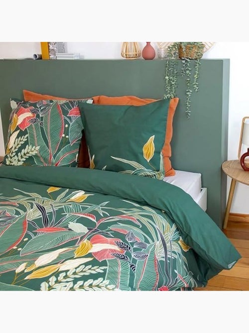 Parure de lit - housse de couette - 220x240 cm - 100% coton - imprimé fleuri - réversible - Kiabi Parure de lit - housse de couette - 220x240 cm - 100% coton - imprimé fleuri - réversible - Kiabi