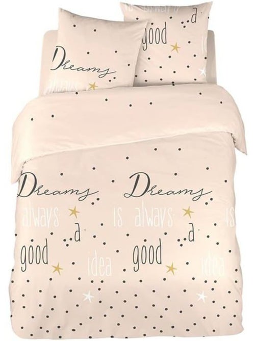 Parure de lit - housse de couette - 220x240 cm - 2 taies d'oreiller - imprimé à pois - microfibre - Kiabi Parure de lit - housse de couette - 220x240 cm - 2 taies d'oreiller - imprimé à pois - microfibre - Kiabi
