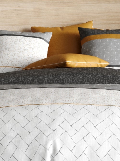 Parure de lit - housse de couette 100% Coton 57 fils Corki - Kiabi Parure de lit - housse de couette 100% Coton 57 fils Corki - Kiabi