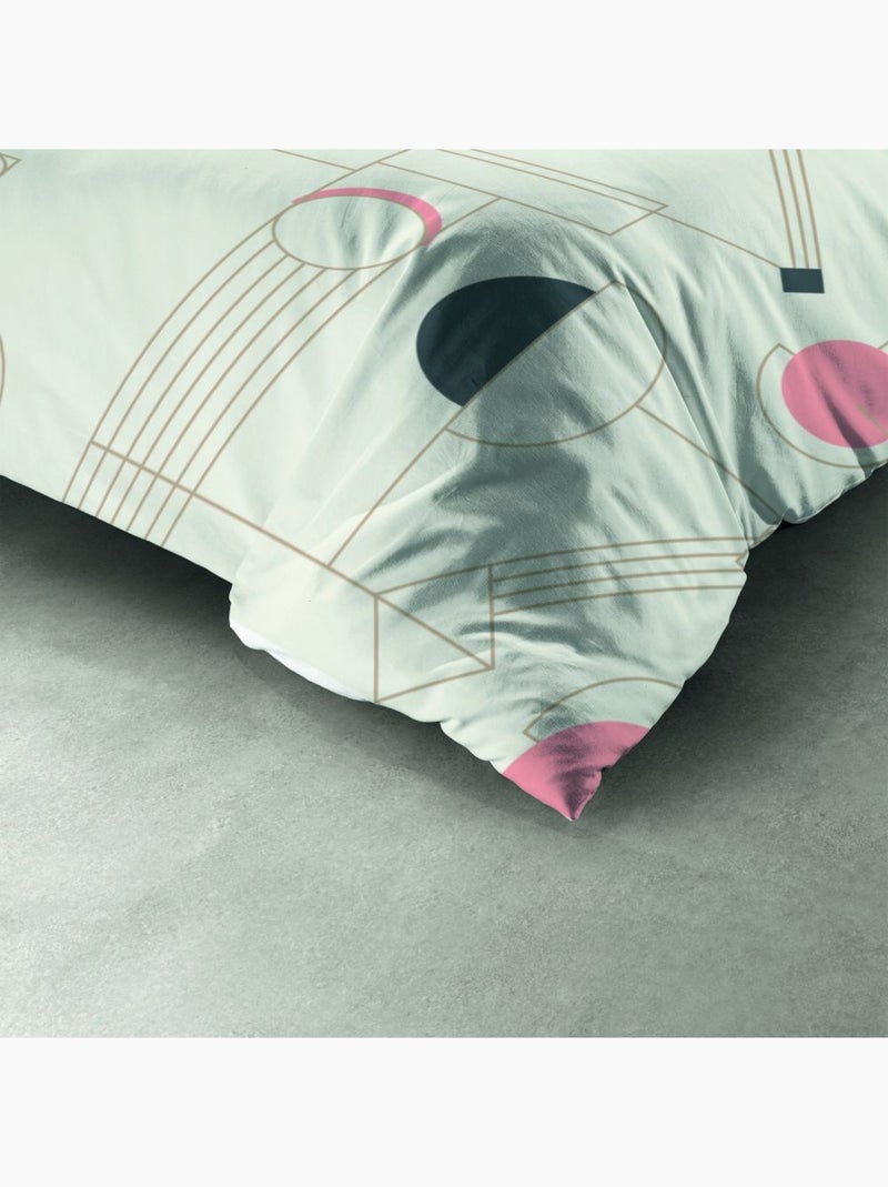 Parure de lit - Housse de couette 100% Coton 57 fils Hawa Pink Multicolore - Kiabi