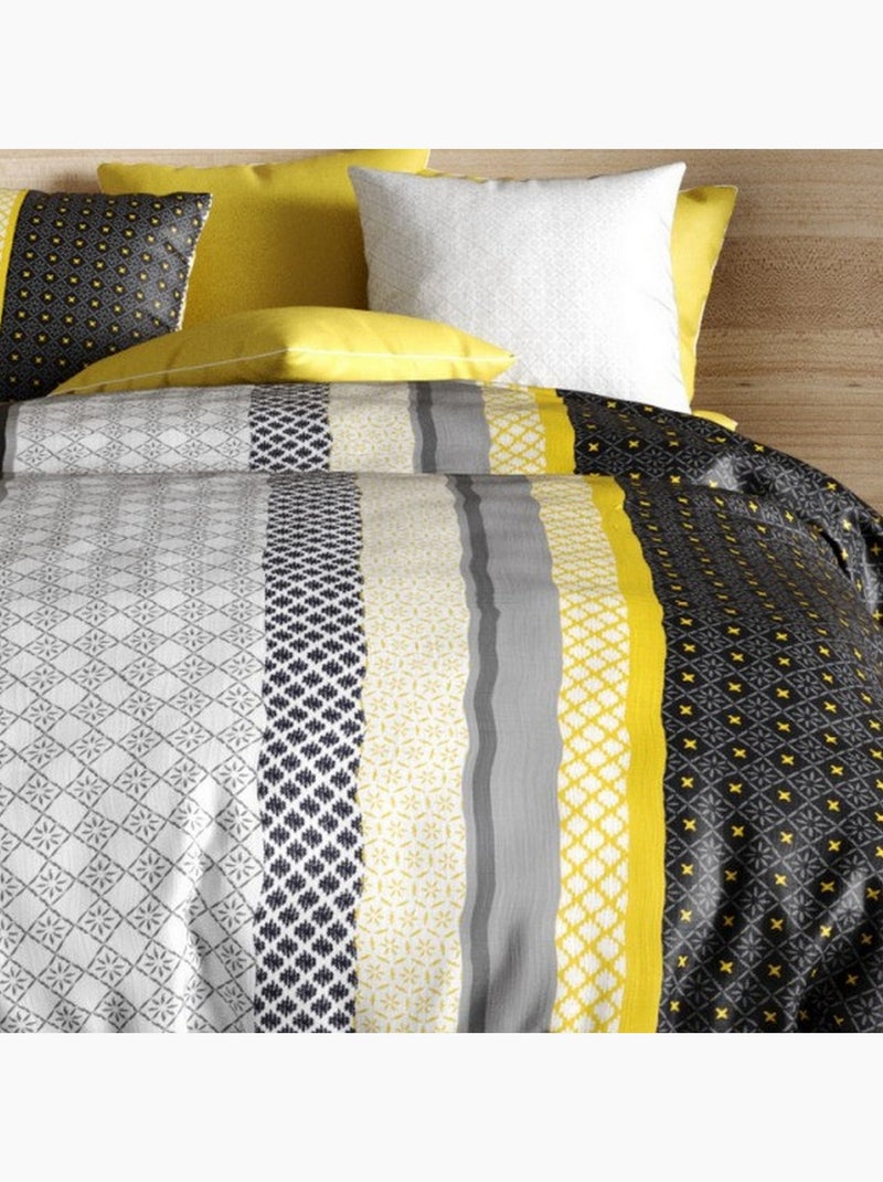 Parure de lit - housse de couette Coton Lumi Gris - Kiabi