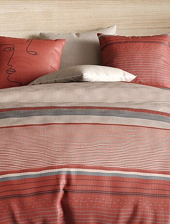 Parure de lit - housse de couette réversible Percale de Coton Hana