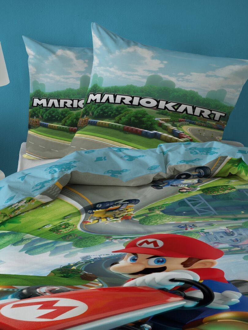 Parure de lit 'Mario Kart' - blanc - Kiabi - 35.00€