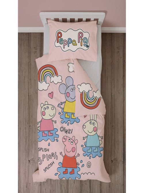 Parure de lit - Peppa Pig , Susy Sheeep, Rebecca Rabbit, Emily Elephant - 120 cm x 150 cm - Kiabi