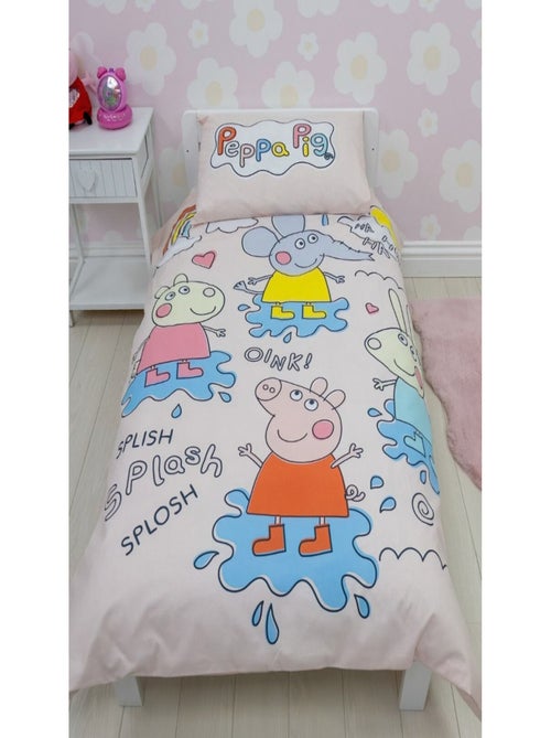 Parure de lit - Peppa Pig , Susy Sheeep, Rebecca Rabbit, Emily Elephant - 120 cm x 150 cm - Kiabi