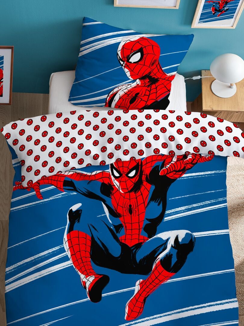 Parure de lit - 'Spider-Man' - 1 personne - bleu/rouge - Kiabi - 38.00€